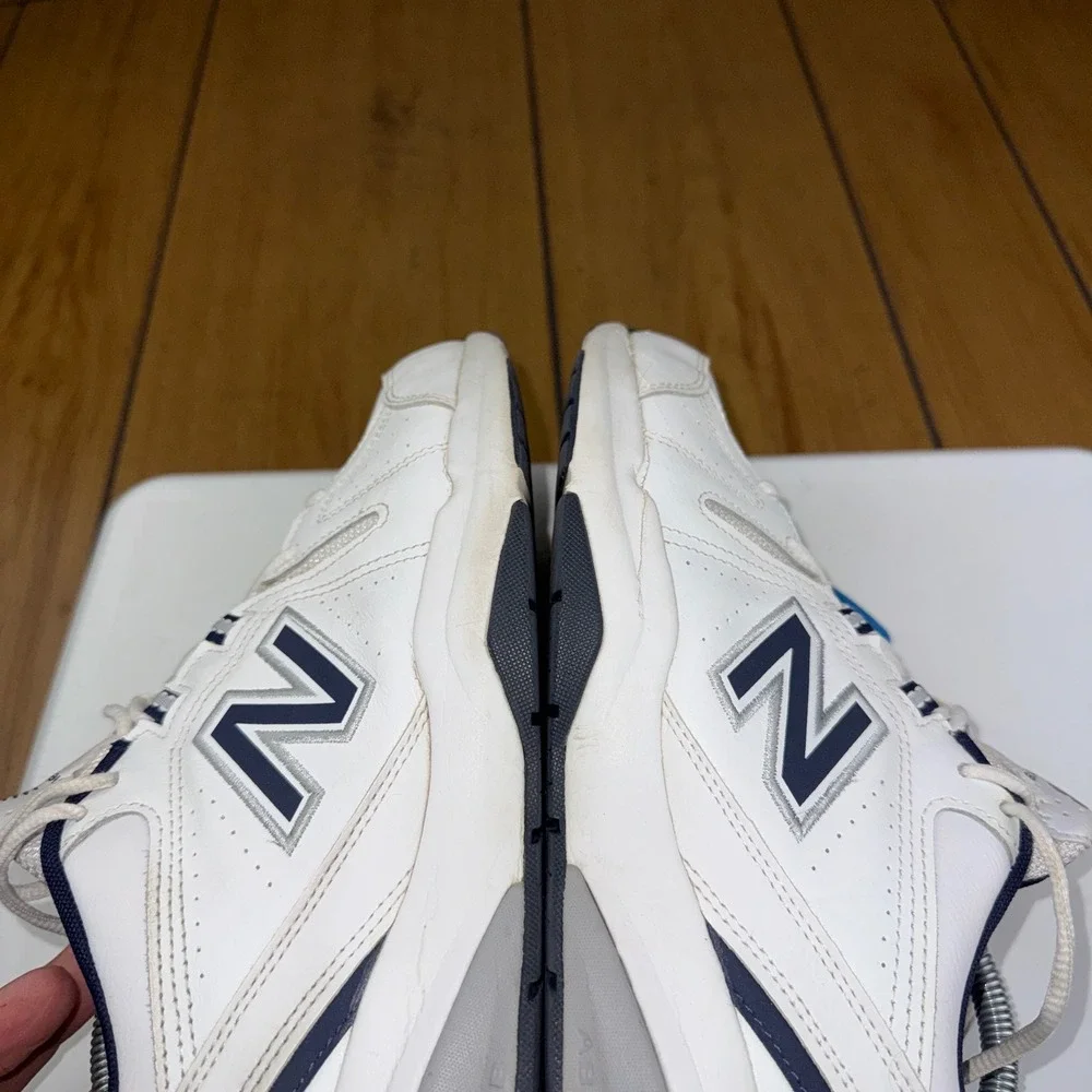 New Balance 608v5 Mens White Navy Leather Training Shoes MX608WN5 Size 10